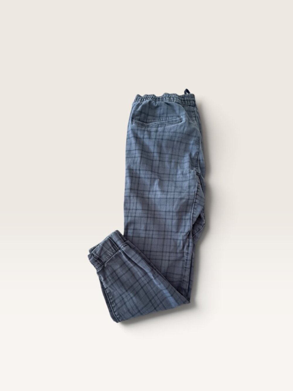 Hollister Joggers Women's Med - Blue/Black Plaid
